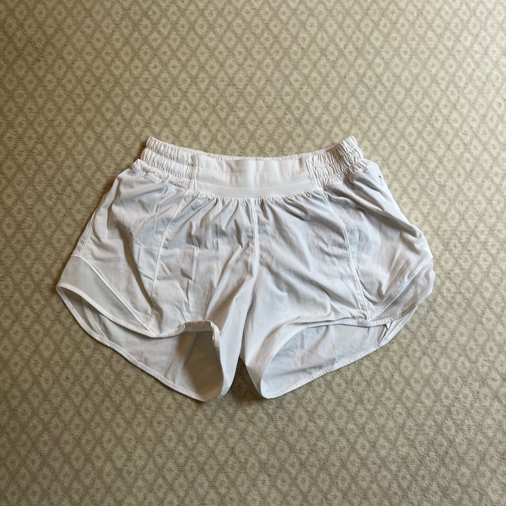 Lululemon White Hotty Hot Shorts